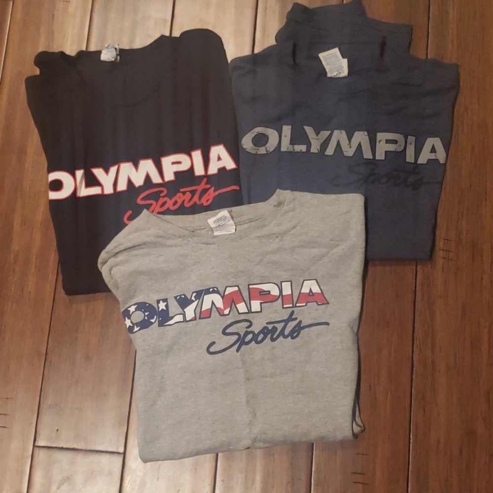 3 lot of olympia sports short sleeved tees